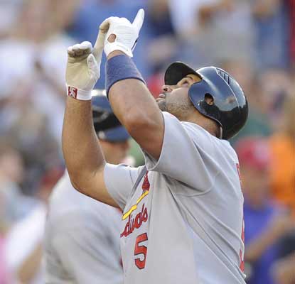 Albert Pujols proves that his ankle is not a concern after hitting his 401st against a Nationals team that is really hurting. (AP)