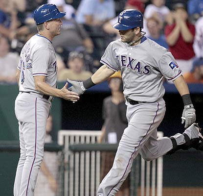 Mitch Moreland isn't acting like a typical rookie as the new Ranger goes yard for the second night in a row.  (AP)