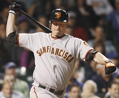 Aubrey Huff personifies the Giants' frustration -- four of their past five losses have been by shutout.  (AP)