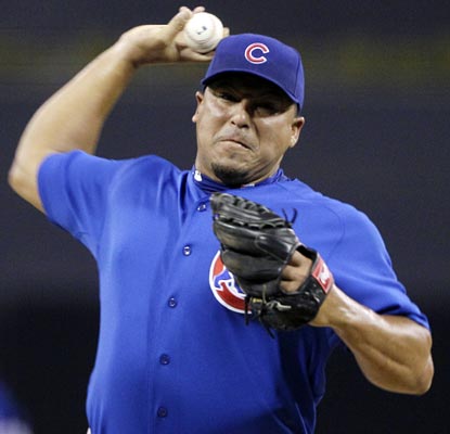 Carlos Zambrano continues dealing since his return to the rotation, winning a seventh consecutive decision.  (AP)