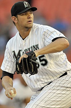 If he can stay healthy, Josh Johnson gives the Marlins one of the top pitchers in the National League. (US Presswire)