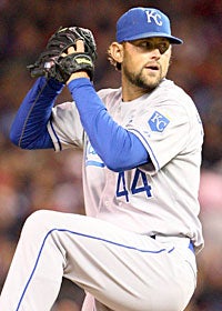 Luke Hochevar, 6-6 last year, is likely to be K.C.'s ace with Zack Greinke gone. (US Presswire)