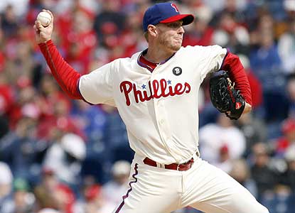 Reigning NL Cy Young award winner Roy Halladay gives up six hits, but keeps the Mets off the scoreboard for seven innings. (AP)