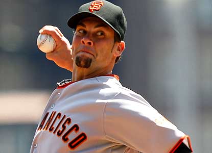 Ryan Vogelsong allows two runs on four hits and K's eight over six innings as he makes his first start since 2004. (Getty Images)