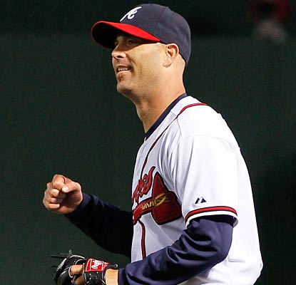 Eyes are on Zack Greinke before the game starts, but Tim Hudson steals the spotlight with a six-K gem.  (Getty Images)