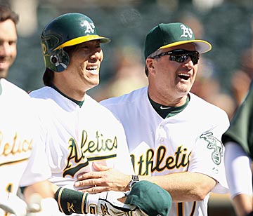Bob Geren claims there's no communication problem, but some A's would like to see him offer more than postgame 'attaboys.' (Getty Images)