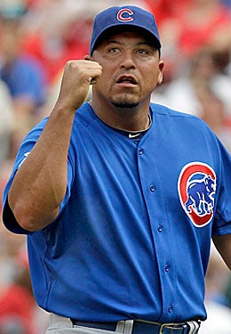 Carlos Zambrano was ready to celebrate a victory Sunday before the Cubs' bullpen intervened. (AP)