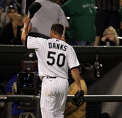 More than two months into the season, John Danks finally earns his first victory to improve his record to 1-8.  (Getty Images)