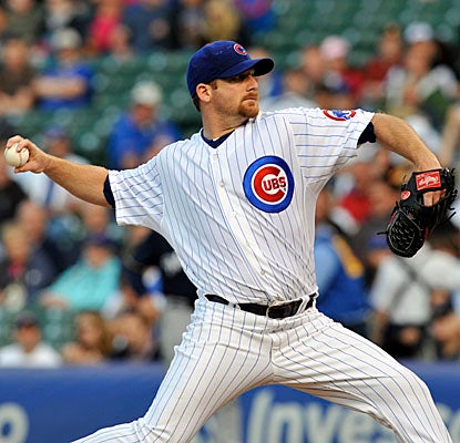 Ryan Dempster pitches seven solid innings vs. the Brewers, allowing four hits and striking out seven. (Getty Images)