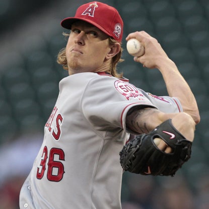 Jered Weaver earns his second shutout of the season after allowing only five hits during a win against the Mariners.  (Getty Images)