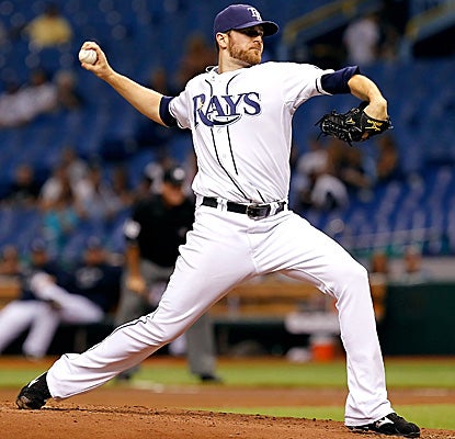 Rays starter Wade Davis goes six innings Friday, allowing one run, six hits and striking out two. (Getty Images)