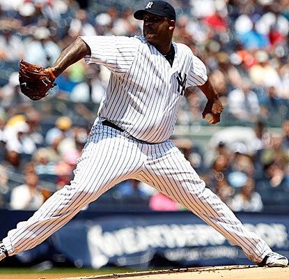 CC Sabathia pitches eight innings, allowing seven hits and a run while striking out nine Rockies. (AP)