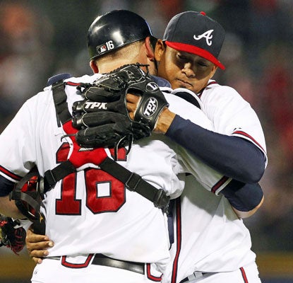 With his one-hitter, Jair Jurrjens becomes the first NL pitcher to 11 wins and lowers his league-best ERA to 1.89.  (US Presswire)