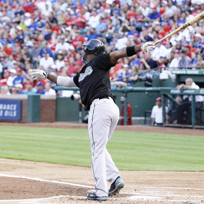 Hanley Ramirez swings through a grand slam in the first before finishing the game with a career high-tying five RBI.  (AP)