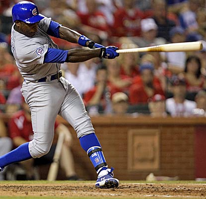 Alfonso Soriano blasts a home run for the second straight game as the Cubs rally to win after breaking up a pefect game. (AP)