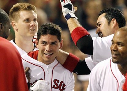 Jacoby Ellsbury hits a walk-off home run in the ninth -- the second straight game he provides a game-winning hit.  (AP)