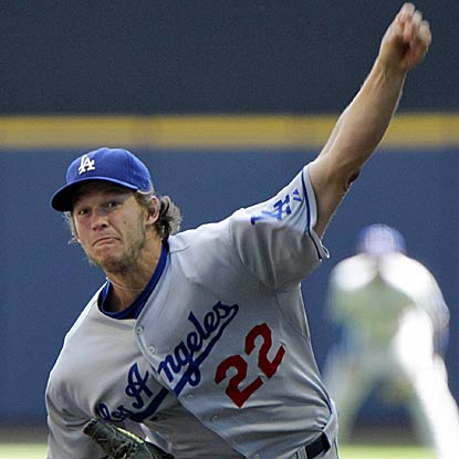 Clayton Kershaw ties the NL lead in wins with 15 after striking out six over his eight scoreless innings of work. (AP)