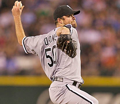 John Danks retires 16 of the first 17 batters he faces, while matching a career-high with 10 strikeouts. (Getty Images)