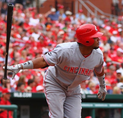 Juan Francisco caps off his four RBI day by hitting the go-ahead single in the 10th inning. (Getty Images)