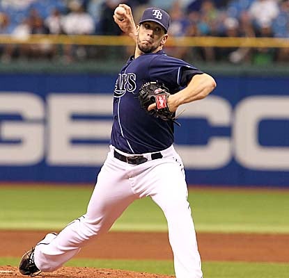 James Shields wraps up a four-hitter vs. the Rangers for his MLB-leading 11th complete game. (US Presswire)