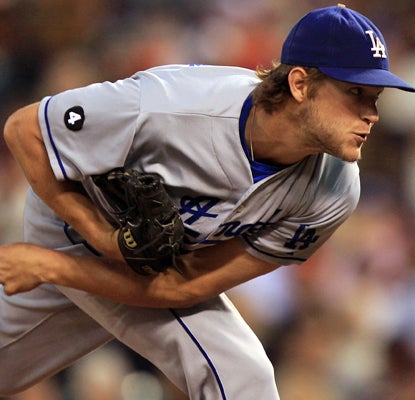 Clayton Kershaw allows just one unearned run on three hits in eight innings of work against the Giants. (AP)