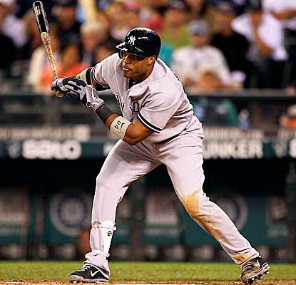 Robinson Cano connects for a triple in the seventh, driving in three runs as the Yankees cruise. (Getty Images)