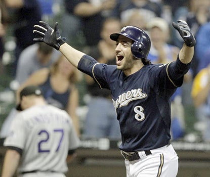 Ryan Braun delievers in extras as the Brewers drop the Rockies at home for the sixth straight time. (AP)
