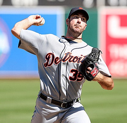 Justin Verlander picks up his major-league-leading 24th win with a shutout in Oakland. (Getty Images)