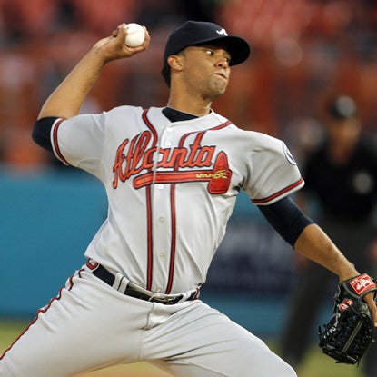 Rookie Randall Delgado earns his first major-league win after tossing five strong innings against the Marlins.  (Getty Images)
