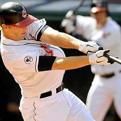 Shelley Duncan drives in three runs in the opener for Cleveland.  Duncan leads the team with 17 RBI and six homers this month. (AP)