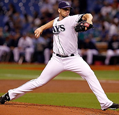 In his second straight start against the Yankees, James Shields comes within one out of his 12th complete game. (Getty Images)