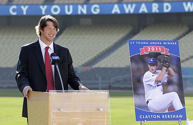 Clayton Kershaw works in a pitcher-friendly division, but it's tough to argue against a Triple Crown winner. (AP)