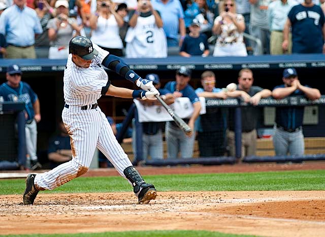 On a perfect July 9 in the Bronx, Jeter went 5-for-5, crushing a HR for his 3,000th hit. (Getty Images)