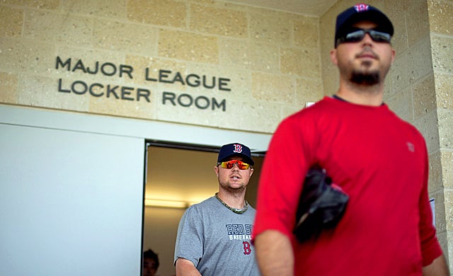 Josh Beckett (right) and Jon Lester are set to atone for the Red Sox's collapse last season. (AP)