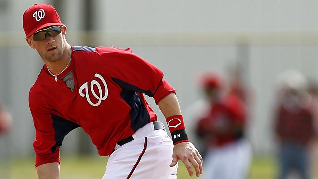 Harper needs to show the Nats he is well worth keeping around for the start of the season. (AP)