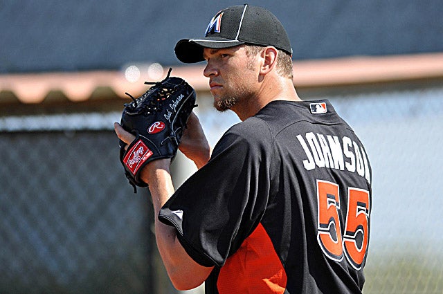 A healthy Josh Johnson will be critical to the Marlins' success this season. (US Presswire)