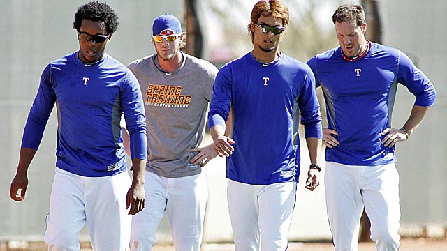 With Joe Nathan (right) and Yu Darvish, the Rangers are stong on the front and back end. (US Presswire)