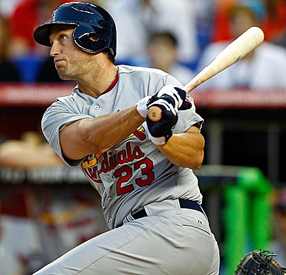 With three hits and a pair of RBI, David Freese picks up where he left off in the 2011 postseason. (Getty Images)