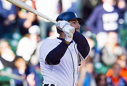 Tigers catcher Alex Avila connects for a two-out, two-strike walk-off home run in the 11th inning. (US Presswire)