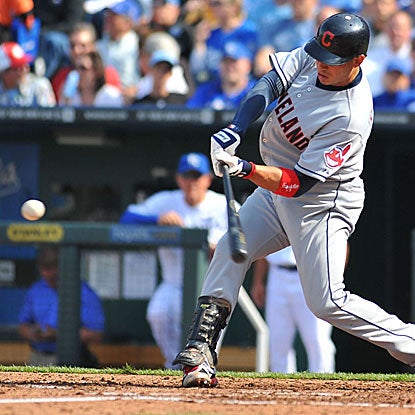Asdrubal Cabrera goes 2 for 5 with a homer and two runs scored as the Indians spoil the Royals' home opener.  (US Presswire)