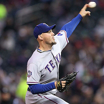 The Rangers' Matt Harrison allows one run on seven hits in eight innings of work to improve to 2-0 on the year.  (US Presswire)