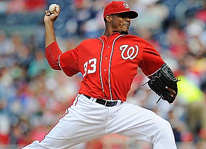 Edwin Jackson fires 92 pitches -- 65 for strikes -- to lead the Nats to their fifth straight victory. (Getty Images)