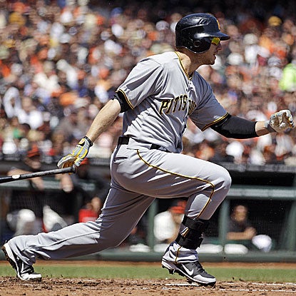 Alex Presley goes 2 for 4 with two RBI for the Pirates in their win against the Giants.  (AP)