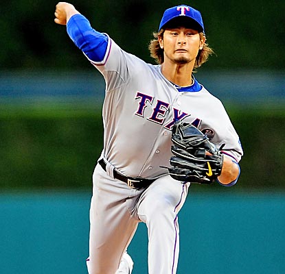 Yu Darvish earns his second win of the year by taking a two-hitter into the seventh inning.  (US Presswire)