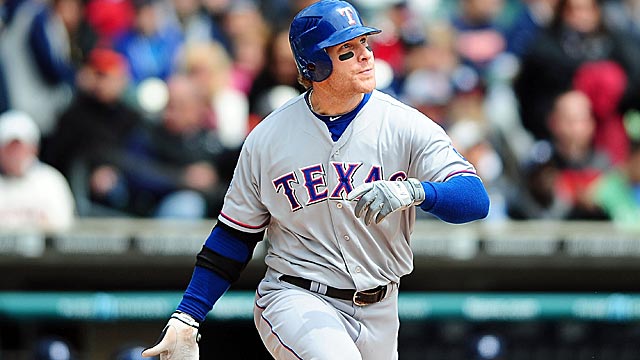 Over Texas' nine-game road trip, Hamilton went 18 for 39 (.461), with five HRs and 14 RBI. (US Presswire)
