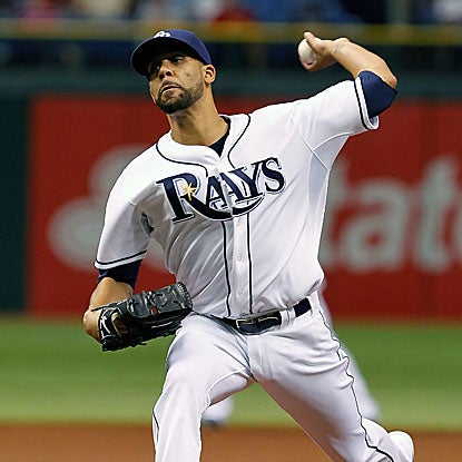 The Rays' David Price scatters five singles en route to his second career shutout, defeating the Angels.  (Getty Images)