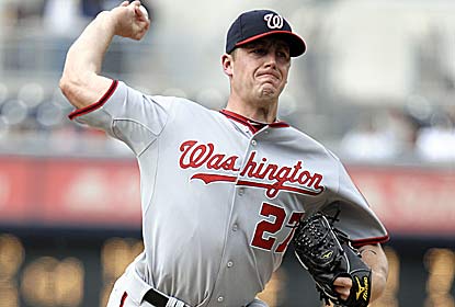 Jordan Zimmermann's four scoreless innings stretch the streak by Washington starters to 26, the longest in Nats history. (Getty Images)
