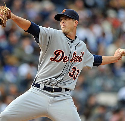 Tigers starter Drew Smyly gives up just two hits while striking out seven over six innings against the Yankees.  (Getty Images)