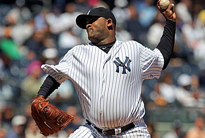 C.C. Sabathia strikes out eight in eight innings, shutting down a Tigers team that has feasted on lefties.  (US Presswire)