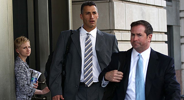 Former teammate Andy Pettitte testifies during Day 8 of the Roger Clemens perjury retrial. (Getty Images)